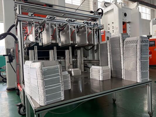 Mua Máy làm hộp đựng thức ăn mang đi bằng nhôm 450ml dùng một lần, hợp kim 3003, tự động LK-T80 sản xuất trực tuyến