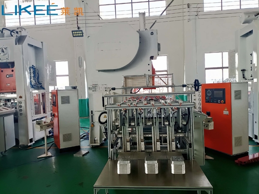Mitsubishi Servo Motor Driven Aluminium Foil Plastic Food Container Làm máy dễ sử dụng