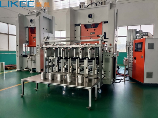 Máy làm hộp đựng bằng giấy bạc nhôm tự động hoàn toàn 130 tấn màu bạc 380v 50Hz LK-T130