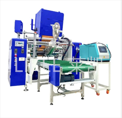 Máy quấn lại màng nhôm gia dụng PLC Siemens 6 trục tự động với chiều dài quấn lại 305m