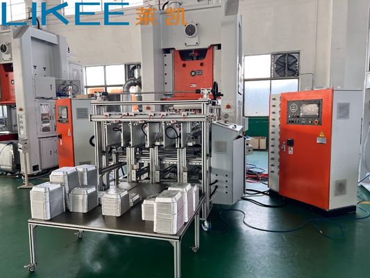 Máy sản xuất khay nhôm công suất 80 tấn có hệ thống xếp chồng và đếm tự động và tốc độ 35-70 lần/phút